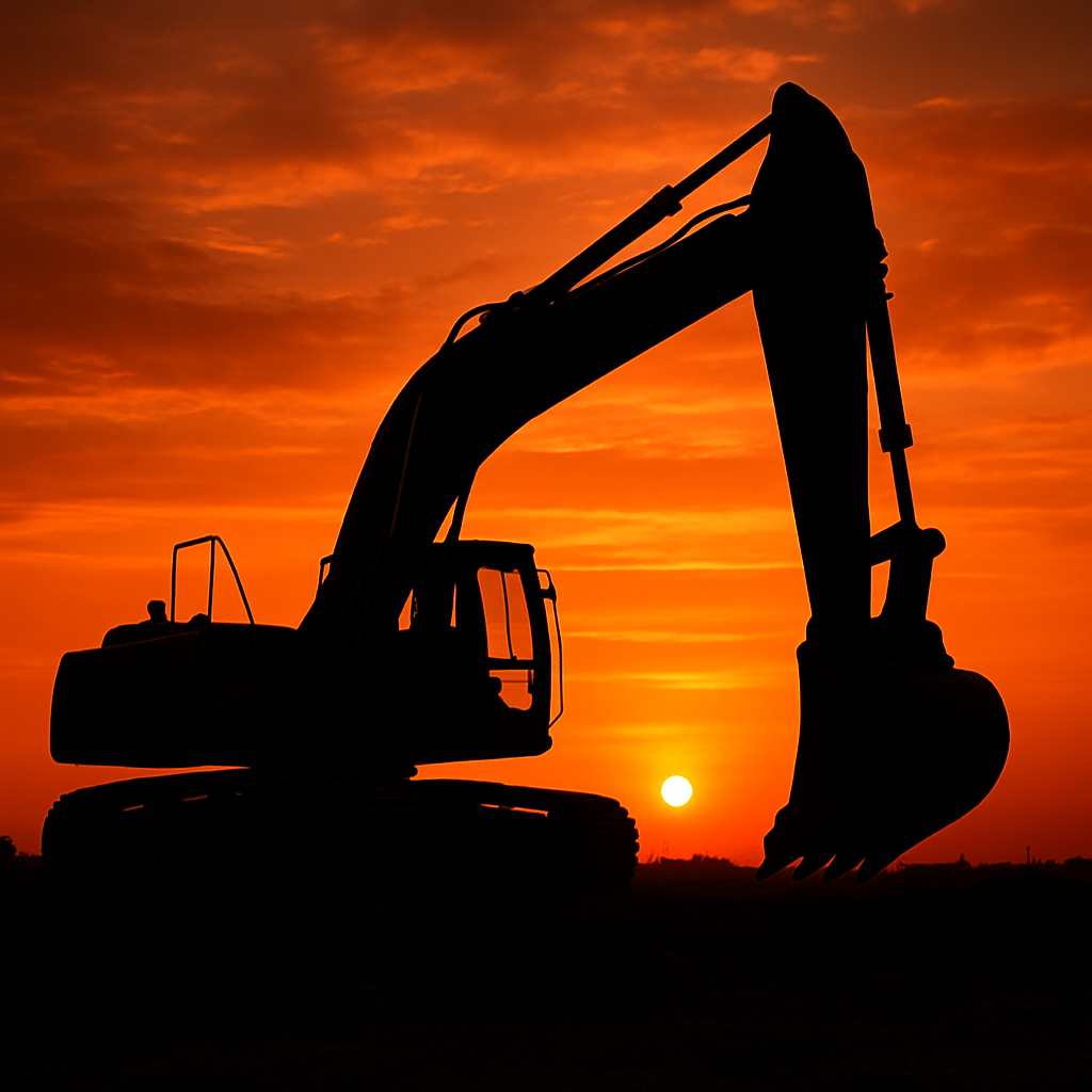 Excavator at work